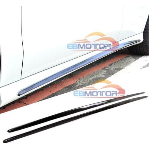 REAL CARBON FIBER SIDE SKIRTS TRIMS FOR MERCEDES BENZ W117 CLA AMG Sport 14-16 M153