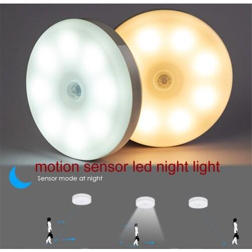 1-6pcs 6+6 LED PIR Motion Sensor Light Cupboard Wardrobe Bedroom Night Lamp LED Under Cabinet Night Light For Closet Stairs Kitc