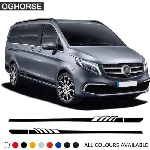 Edition 1 Stripes for Mercedes Benz V Class W447 W639 V260 V260L SWB LWB Car Door Side Skirt Decal Stickers Accessories