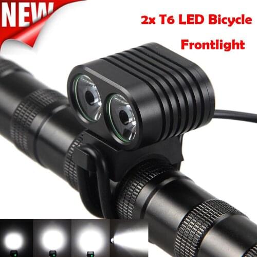 New 2x T6 LED Cycling Front Bicycle Bike Light Headlight Headlamp Home Outdoor Riding Adventure Headlight 8000 Lumens