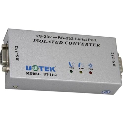 232 serial port photoelectric isolator 9 wire all pass RS232 serial repeater lightning protection UT-2112