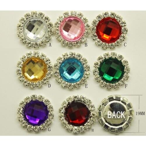 Hot Sale wholesale 20pcs rhinestone Wedding Diamond Button colors Button rhinestone Button Crystal DIY craft Accessories YC12