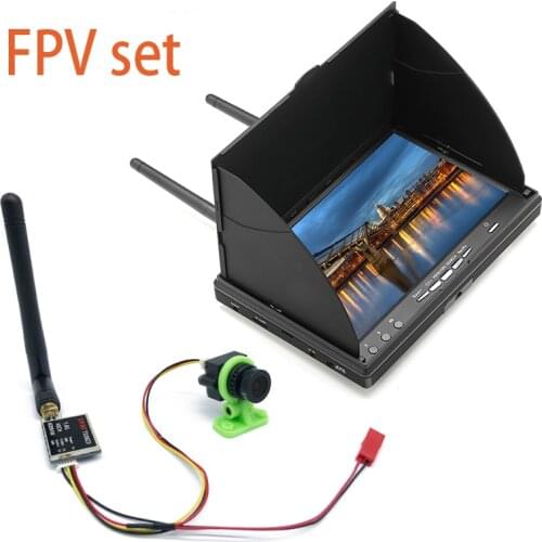 Ready to use 5.8G 40CH 800x480 Build-in Battery 7 Inch FPV Monitor and 600mW video transmitter+cmos 1000TVL FPV camera for drone