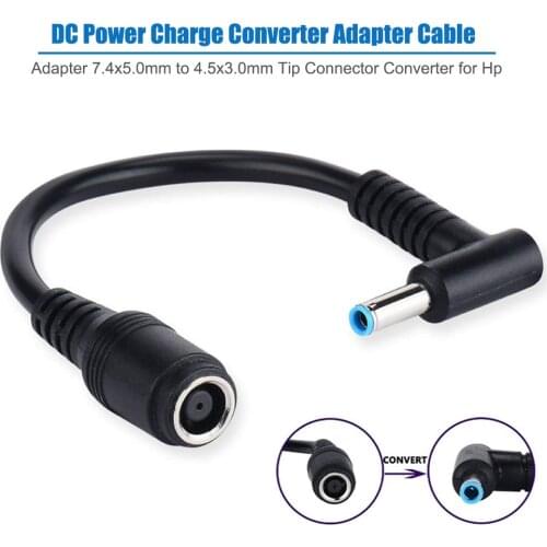 DC Power Charger Converter Adapter Cable 7.4*5.0mm Female to 4.5*3.0mm Male DC Tip Adapter Jack Connector For HP Laptop