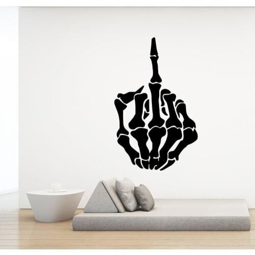 Hot middle finger Home Decor Wall Stickers For Kids Rooms Nursery Room Decor Diy Pvc Home Decoration Accessories