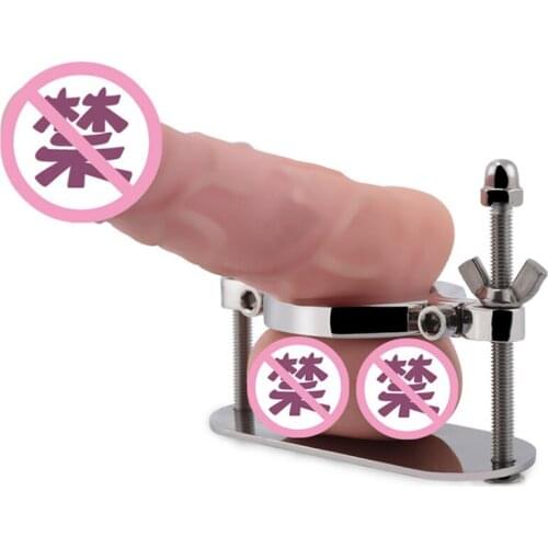 Metal scrotum squeezer egg squeezer penis weights penis stretcher exercise hanger penis weight sex toys glans-penis
