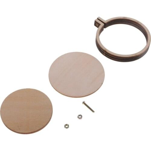Mini Round Wooden Embroidery Hoop Kit Cross-Stitch Frame Mini Embroidery Hoop Frames needle arts for Children Adults DIY Crafts