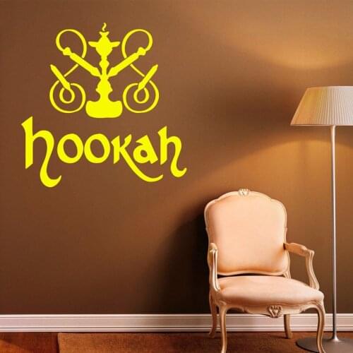 Hookah Wall Decal Vinyl Stickers Shisha Store Logo Decor Relax Arabic Home Interior Design Art Murals Bedroom Decals N163