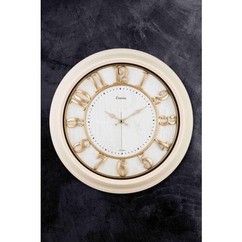 More Design Wall Clock 46 CM ÇAPINDA RELIEF RAKAMLI-FLOWS SECONDS MUTE MEKANİZMA