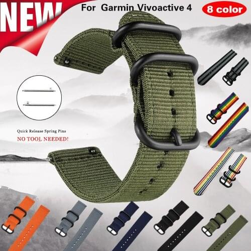 Nylon Band For Garmin Vivoactive 4 Strap For Huawei Watch GT Active Smart Bracelet Watch Strap For Xiaomi Huami Amazfit GTR 47mm