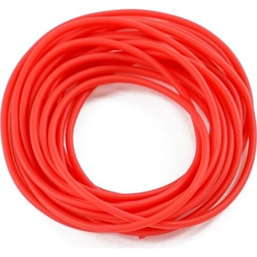 New 3m/6m/10m/20/50m Solid Core Pole Elastic Red Diameter 1.8mm Fishing Lines Latex Tube Retention Rope Fishing Tackles