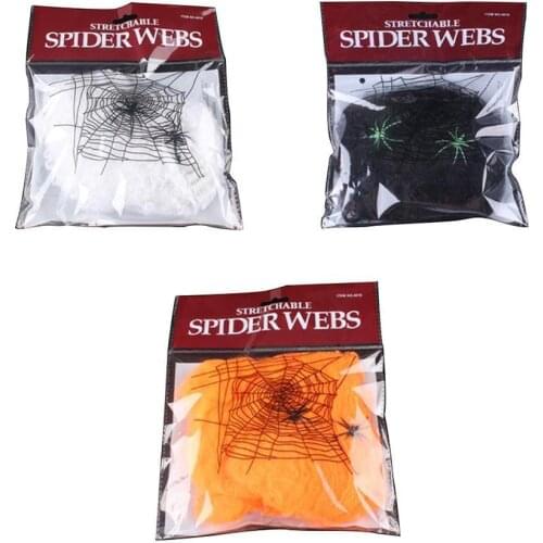 Haunted Halloween Spider Web Glowing In The Dark Web White Luminous Cobweb Halloween Terror Party Decoration Supplies Room Decor