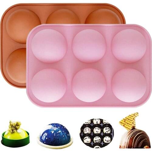 Half Sphere Silicone Soap Molds Bakeware Cake Decorating Tools Pudding Jelly Chocolate Fondant Mould Ball Shape Biscuit Tool
