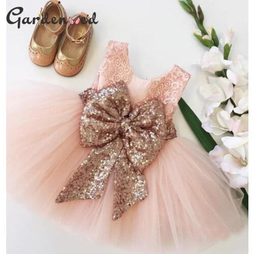 Puffy Kids First Communion Dress Lace Appliques Skirt Kids Baptism Dresses Glitter Sequin Bow Baby Birthday Party Dress Ball Gow