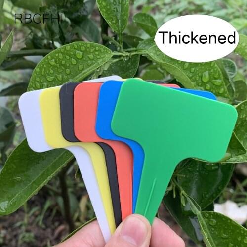 RBCFHl 20PCS 60x98mm T Type Plant Tgs Garden Seedlings Tags Colorful Flowers Markers Thickened Waterproof Labels