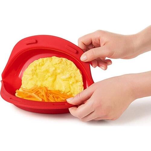 Omelette Pan Reusable Eco-Friendly Collapsible Nonstick Easy Clean Silicone Durable Omelet Tool Microwave Oven Kitchen Tools