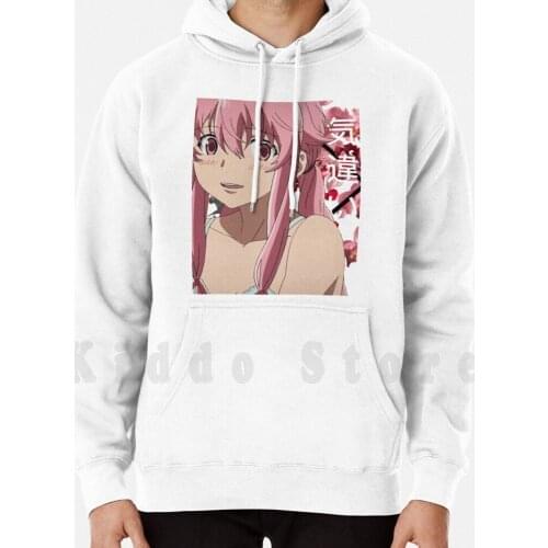 Yuno Gasai-Mirai Nikki hoodies long sleeve Anime Kawaii Mirainikki Futurediary Yuno Yandere