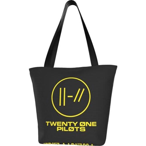 Twenty One Pilots Polyester outdoor girl handbag, woman shopping bag, shoulder bag, canvas bag, gift bag