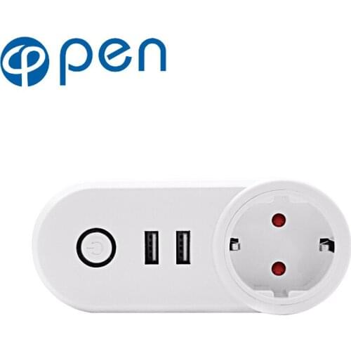 OPSA-002 10A Wifi Smart Switch Power Plug Socket EU 220V Wireless Light Outlet Timer Remote Control Support Alexa Google Home