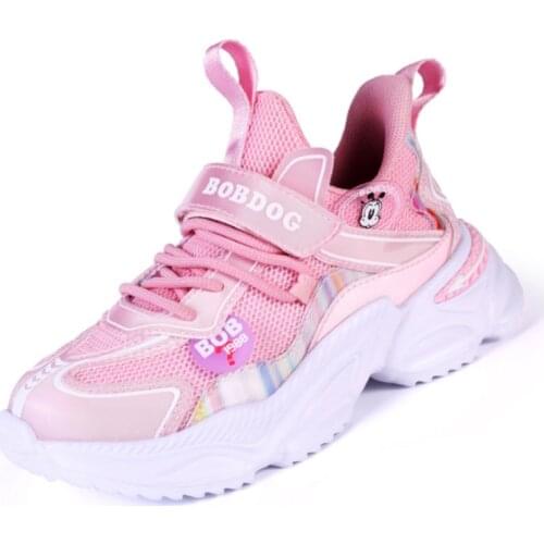 Spring New Boys Breathable Lightweight Sneakers Girls Mesh Comfortable Casual Outdoor All-match Running Shoes