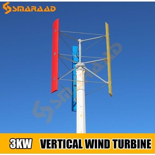 Wind Generator 1000W 2000W 3000W 48V 96V 120V 220V Wind Turbines Generator windmill For Land And Marine With MPPT Controller