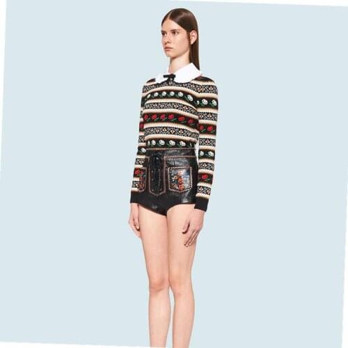 Winter Sweater Dress Women Clothes New Fashion Flower Striped Turtleneck Harajuku Long Sleeve Knitted Dresses Pull Femme Vestido