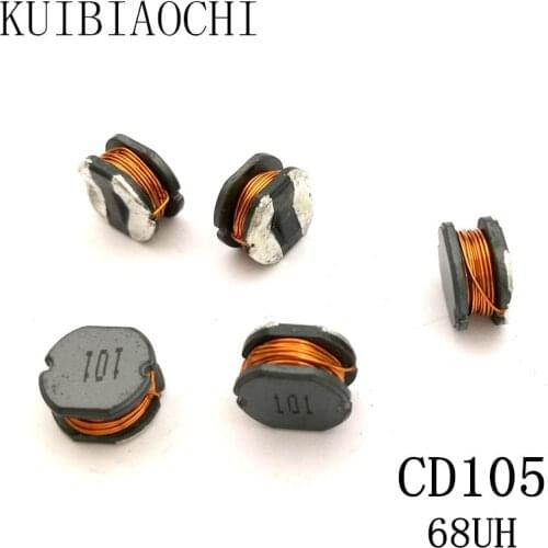 10pcs/LOT SMD Power Inductor CD105 68UH 680 10*9*5.4mm Unshielded winding inductor