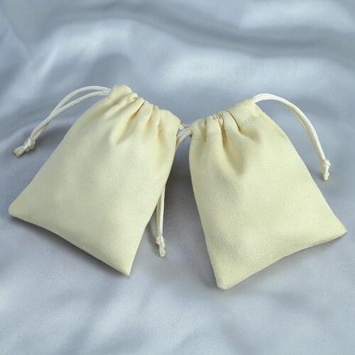 50 Flannel Jewelry Pouches Custom Personalized Logo Jewelry Packaging Velvet Drawstring Gift Bag for Wedding Party