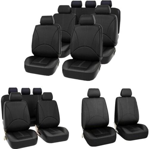 Universal Car PU Leather Front Car Seat Covers High Quality Back Bucket Car Seat Cover Auto Interior Car Seat Protector Cover