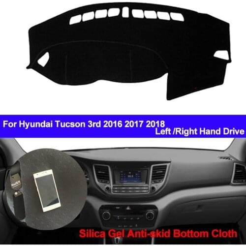 Car Dashboard Cover For Hyundai Tucson 3rd 2016 2017 2018 Dash Mat DashMat Silicone Non-Slip Sun Shade Dash Board Car Styling
