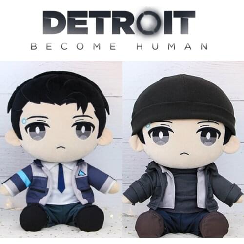 Detroit: Become Human DBH Connor RK800 Plush Stuffed Pillow Doll Cushion Plushie Toy Dress Up Clothes Hat Cute Gift Game Cosplay