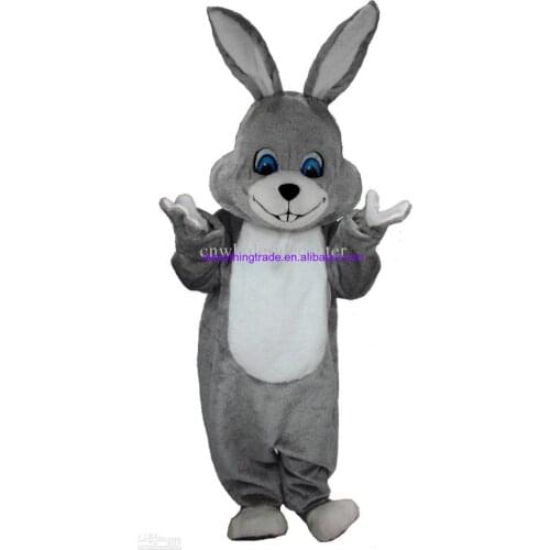 Hot sale 2017 Adult cute little grey Rabbit mascot costume fancy dress Halloween party costumes adult size
