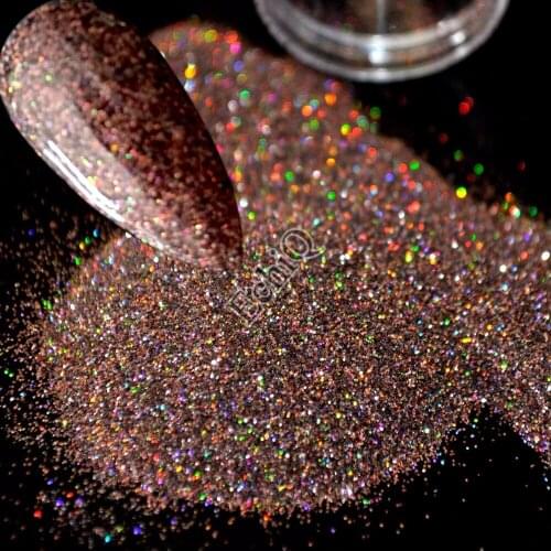 Holo Magic Shimmer Colorful Nail Glitter Dark Brown Laser Coffee Nail Art Powder DIY UV Nail Art Glitter Pigment N.W. 5g N57