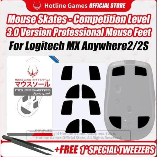 Hotline Games 3.0Competition Level Mouse Skates MouseFeet Pad Replacement Feet for Logitech MX Anywhere2S 0.28mm/0.6mm Thickness