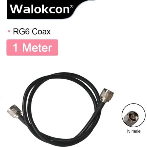 RG6 5D 1 meters Low Loss Coaxial Cable 50ohm N Male to N Male Connector Communication Coax Cable For Mobile Phone Signal Booster