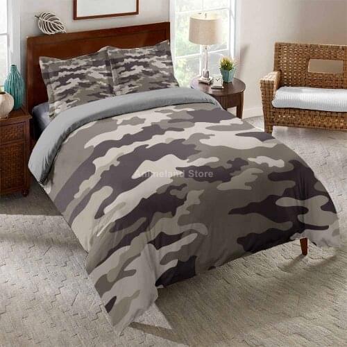 Camouflage Pattern Kids Bedding Set Green Modern Luxury Duvet Cover Sets Comforter Bed Linen Queen King Single Size Dropship