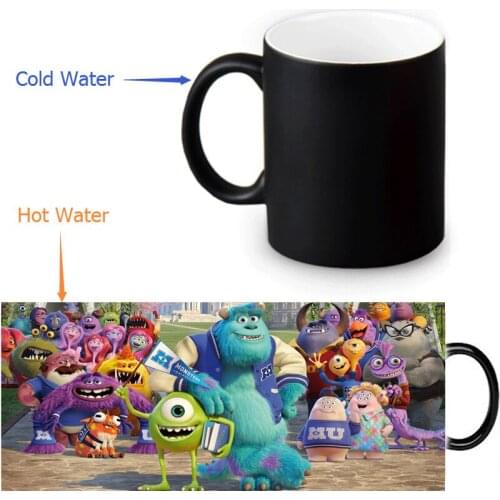 Beautiful Monster University Magic Color Changing Coffee Mug Milk Mugs 350ml/12oz Tea Mug Halloween Gift