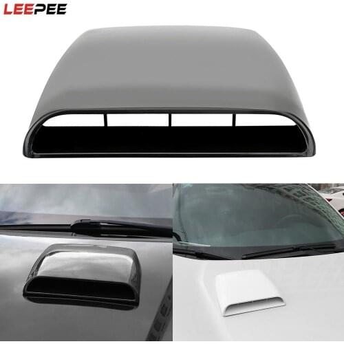 LEEPEE Car Bonnet Hood Scoop Air Flow Intake Vent Cover Air Outlet Cover White/Black Decoration Car Styling Universal