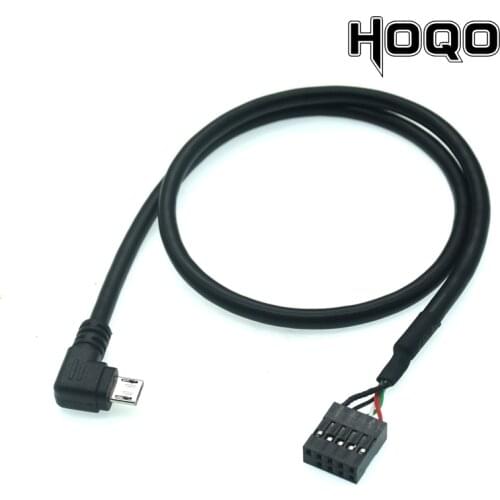 PC Computer Motherboard 9P To Micro USB To DuPont 2.54mm 5Pin DuPont USB To Micro USB Data Cord Aluminum Foil + Woven Mesh Cable