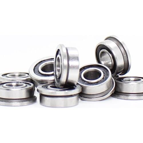 MF84-2RS Flange Bearing 4x8x3 mm 10PC Double Sealed Miniature Flanged MF84RS Ball Bearings MF84 2RS RS