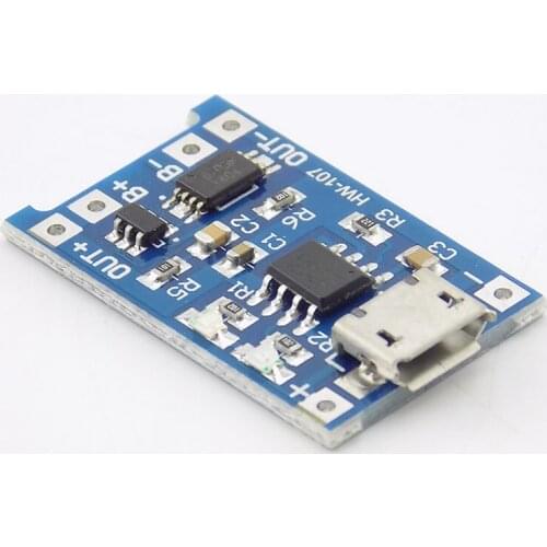 Micro USB DC 5V 1A 18650 Lithium Battery power Charger Module Overcurrent Protection Module Dual Functions TP4056