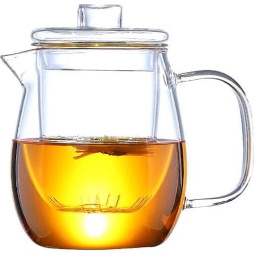 Heat Resistant Glass Tea Pot And Cup Set Chinese Kung Fu Tea Set Flower Teapot Kettle mug Glass Teapot With Filter Puer Tea