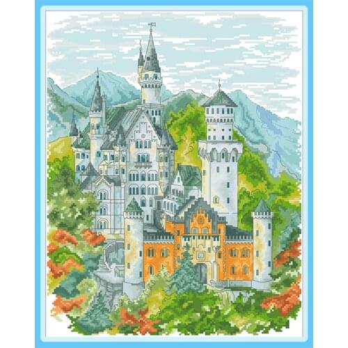 Beautiful Black Swan Stamped Cross Stitch Kits Animal Printed Embroidery Complete Sets 11CT 14CT Needlework Diy Craft Home Decor