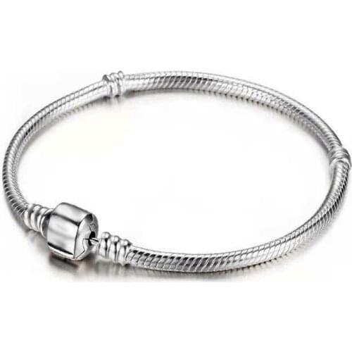 New 3MM snake chain berloque charms fit original European bracelet & bangle basic chain pulsera jewelry for women