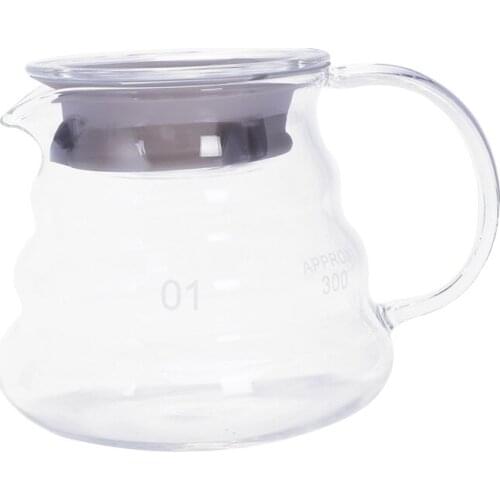 New V60 Pour Over Glass Range Coffee Server Carafe Drip Coffee Pot Coffee Kettle Brewer Barista Percolator Clear