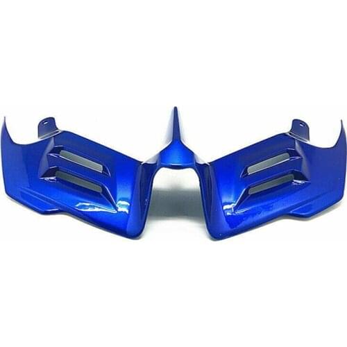 Fit For Yamaha YZF-R25 R3 2015-2018 Front Winglet Fairing Aerodynamic Spoiler Fin blue