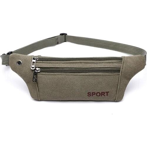 Mens Breast Package Waterproof Outdoor Sports Bag Canvas Pouch Korean-Style Waist Bag Fanny Pouch Crossbody Male Banana Bag
