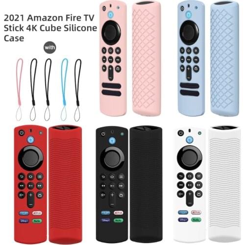 87HA Durable Silicone Case Remote Use Directly Protective Cover Compitable with Amazon Fire TV Stick (3rd Gen) Anti-abrasion