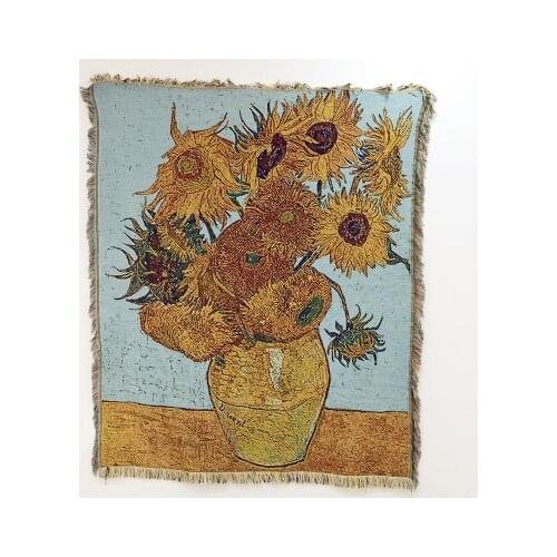 Nordic Sky Sunflower Carpet Sofa Bedroom Pastoral Style Art Decoration