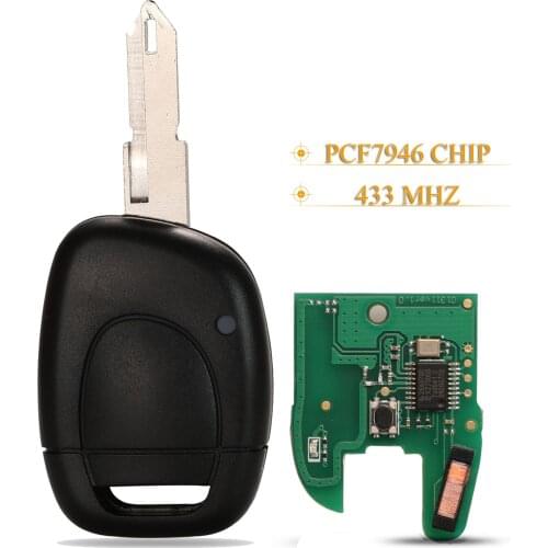Kutery Replacement Car Remote Alarm Key Suit For Renault Master Clio Twingo Kangoo NE73 Blade 433MHZ PCF7946 Chip